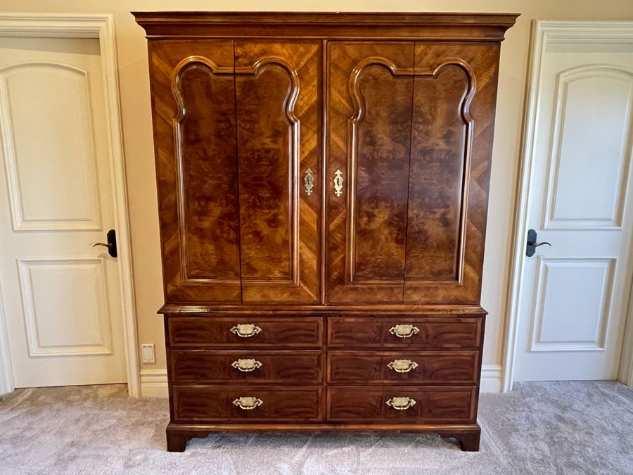 Aston Court By Henredon Wooden Armoire Cabinet Dresser 5'4'W X 21D X 6'10'H [Photo 1]