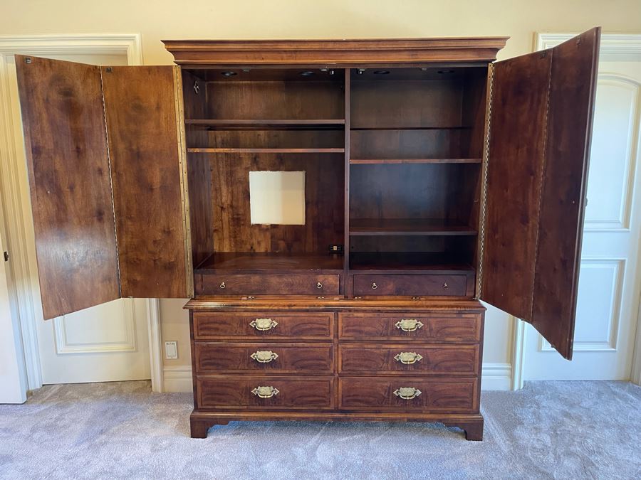 Aston Court By Henredon Wooden Armoire Cabinet Dresser 5'4'W X 21D X 6'10'H [Photo 6]