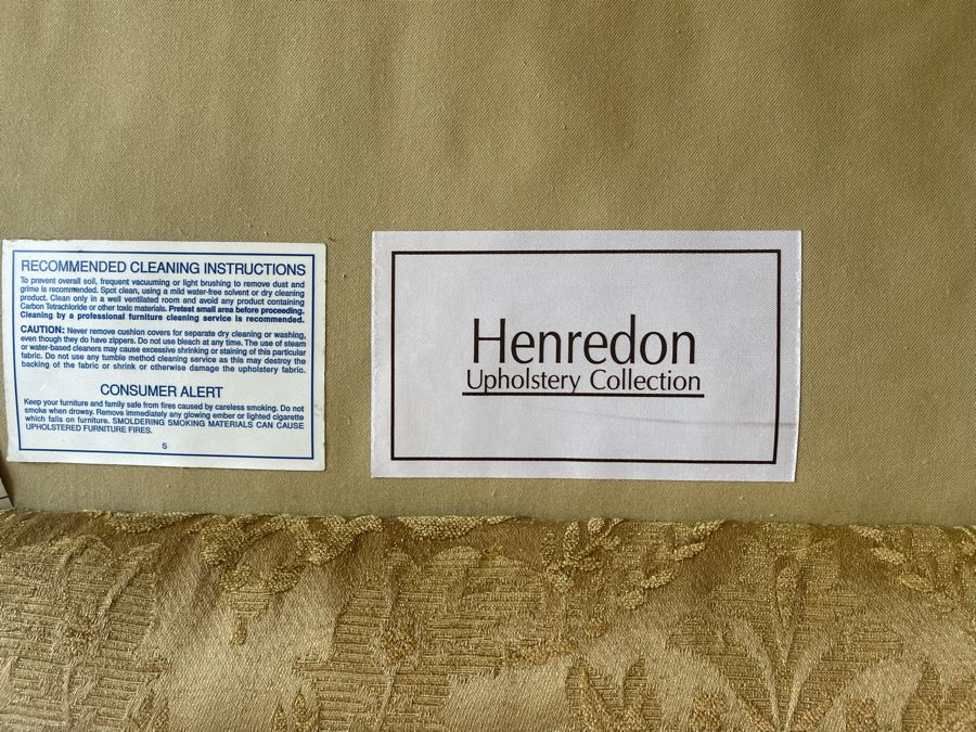 Henredon Upholstery Collection Gold Oversized Chaise Lounge Chair 4'5'W X 6'5'L X 2'10'H [Photo 10]