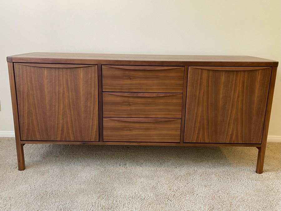 Walnut Mid-Century Style Buffet Credenza [Photo 3]