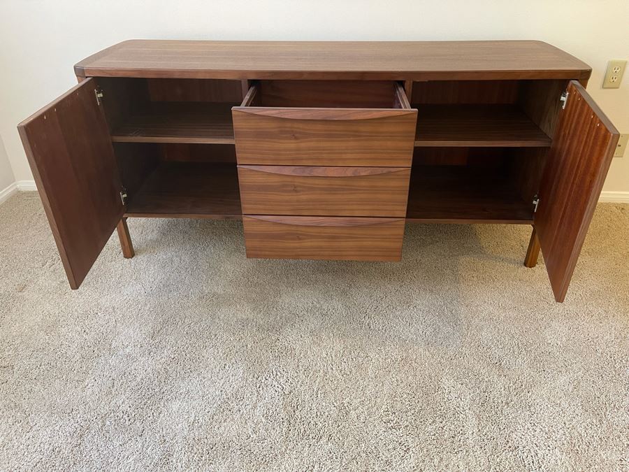 Walnut Mid-Century Style Buffet Credenza [Photo 9]