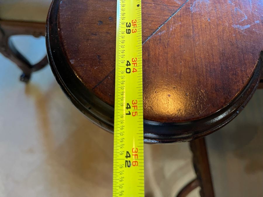 Stunning Henredon Furniture Wooden Parquetry Gaming Table 3'6'W With Four Henredon Wooden Cane Back Chairs [Photo 29]