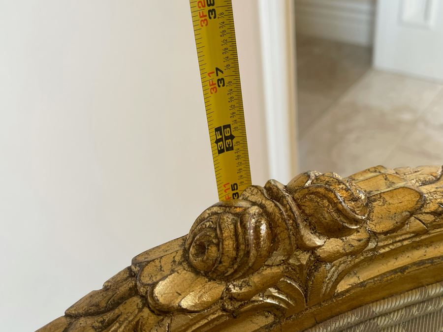 Henredon Gilt Wood Upholsterd Chaise Sofa 67L X 26D X 35H [Photo 11]