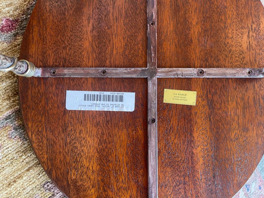 La Barge Side Table With Pair Of Brass Cherubs 22W X 16D X 28H [Photo 14]