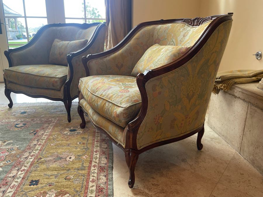 Pair Of Henredon Upholstered Armchairs 35W X 35D X 36H [Photo 7]
