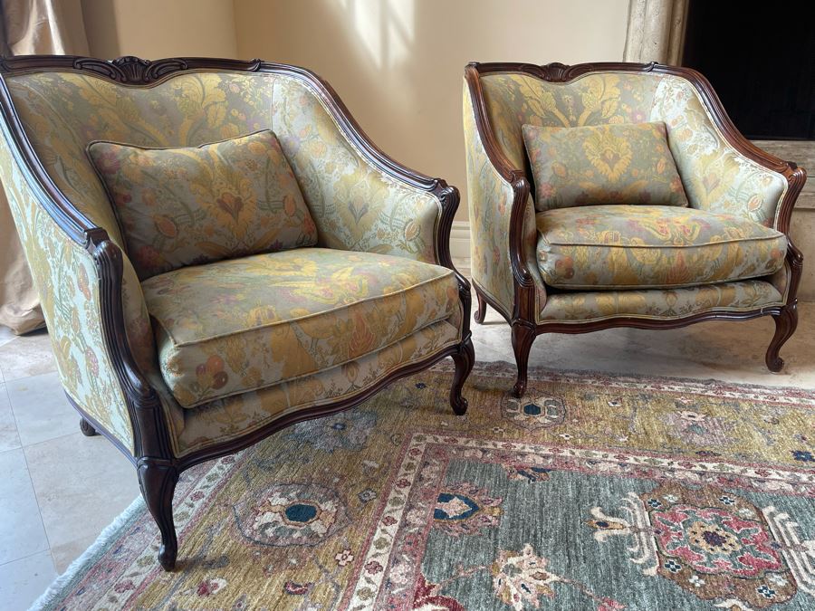 Pair Of Henredon Upholstered Armchairs 35W X 35D X 36H [Photo 2]