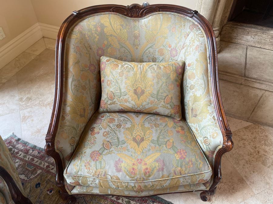 Pair Of Henredon Upholstered Armchairs 35W X 35D X 36H [Photo 13]