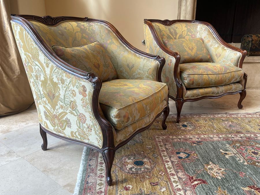 Pair Of Henredon Upholstered Armchairs 35W X 35D X 36H [Photo 4]