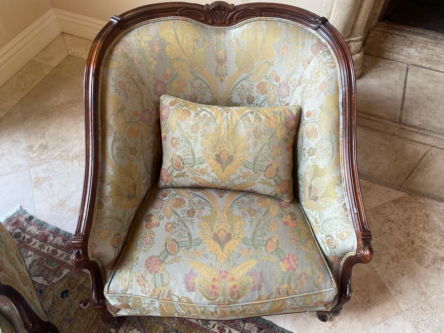 Pair Of Henredon Upholstered Armchairs 35W X 35D X 36H [Photo 14]