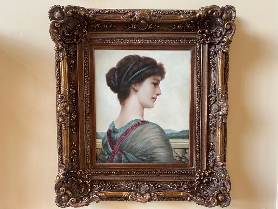CORRECTION: 'Original Portrait Oil Painting On Canvas' In Beautiful Frame With Certificate Of Authenticity - Frame Measures 36W X 38H [Photo 2]