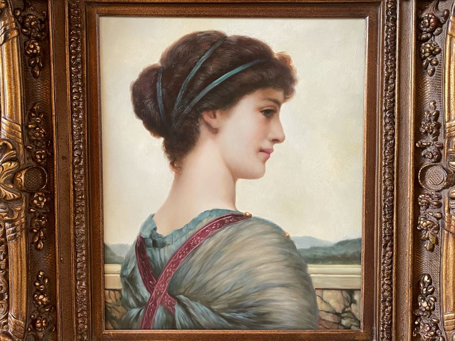 CORRECTION: 'Original Portrait Oil Painting On Canvas' In Beautiful Frame With Certificate Of Authenticity - Frame Measures 36W X 38H [Photo 5]