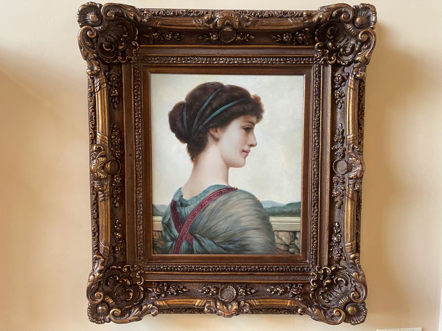 CORRECTION: 'Original Portrait Oil Painting On Canvas' In Beautiful Frame With Certificate Of Authenticity - Frame Measures 36W X 38H [Photo 3]