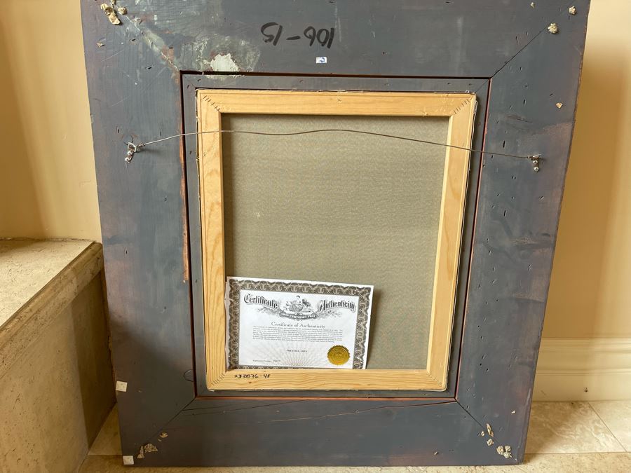 CORRECTION: 'Original Portrait Oil Painting On Canvas' In Beautiful Frame With Certificate Of Authenticity - Frame Measures 36W X 38H [Photo 7]