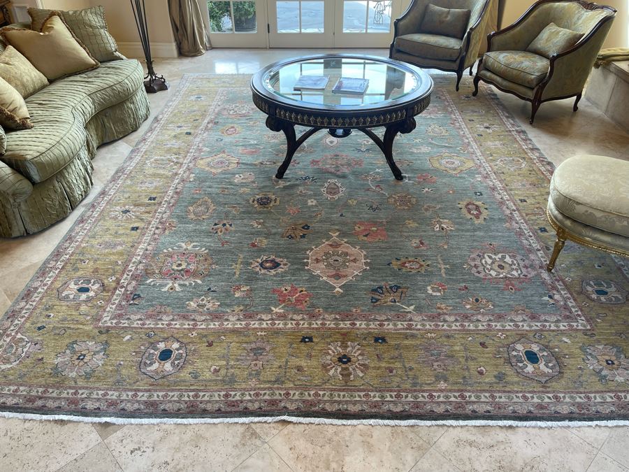 Large 15'4' X 11'3' Hand Knotted Fine Wool Persian Area Rug [Photo 2]