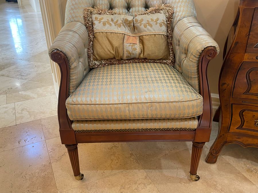 Pair Of Lillian August Tufted Armchairs [Photo 8]