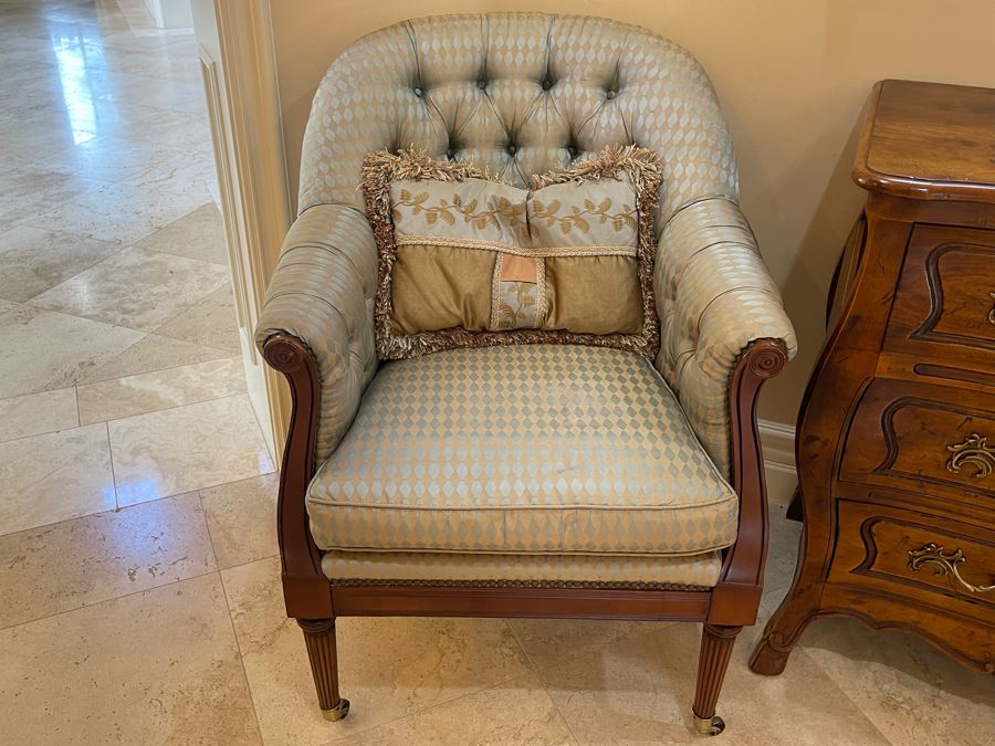 Pair Of Lillian August Tufted Armchairs [Photo 7]