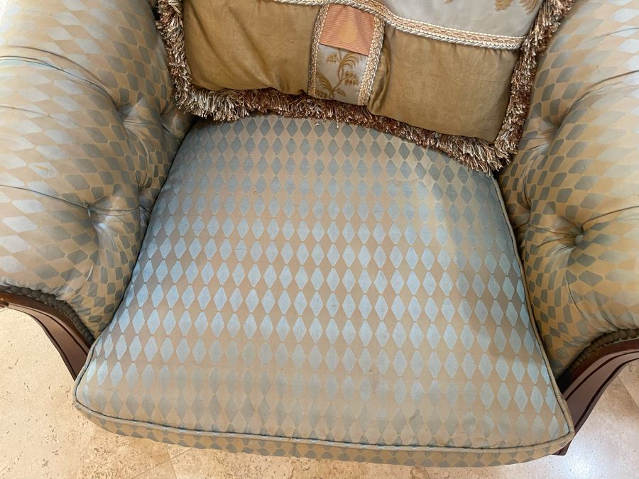 Pair Of Lillian August Tufted Armchairs [Photo 12]