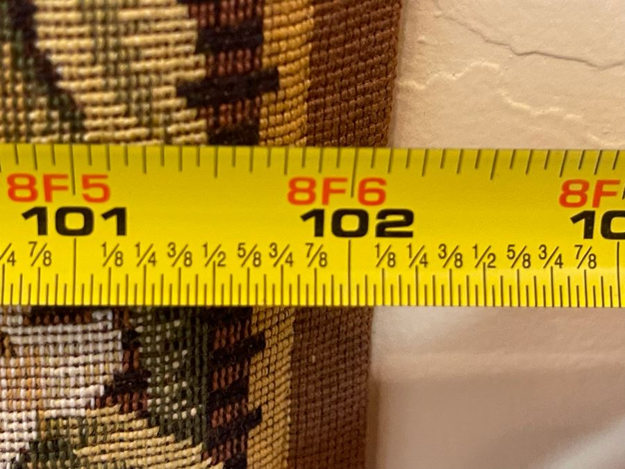 Large Tapestry 'The Royal Hunt' After C. Detti 8'6' X 5'2' Includes Three Ornamental Accent Pieces Above Tapestry [Photo 19]