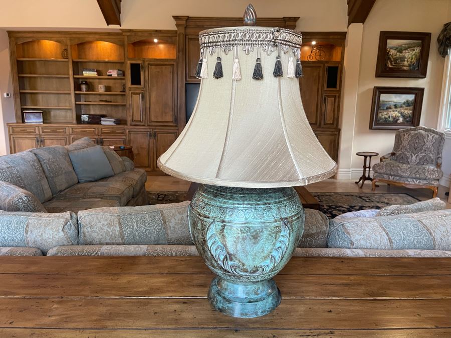 Copper Patina Metal Table Lamp [Photo 2]