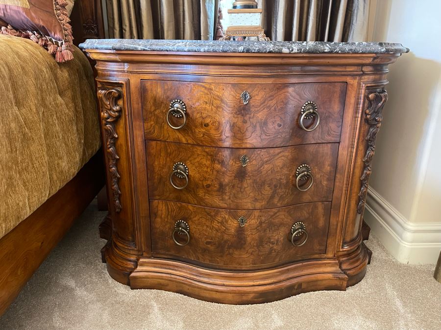 Pair Of Henredon Wooden Nightstands 48W X 24D X 34H [Photo 16]