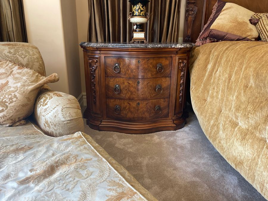 Pair Of Henredon Wooden Nightstands 48W X 24D X 34H [Photo 19]