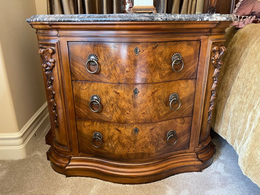 Pair Of Henredon Wooden Nightstands 48W X 24D X 34H [Photo 5]