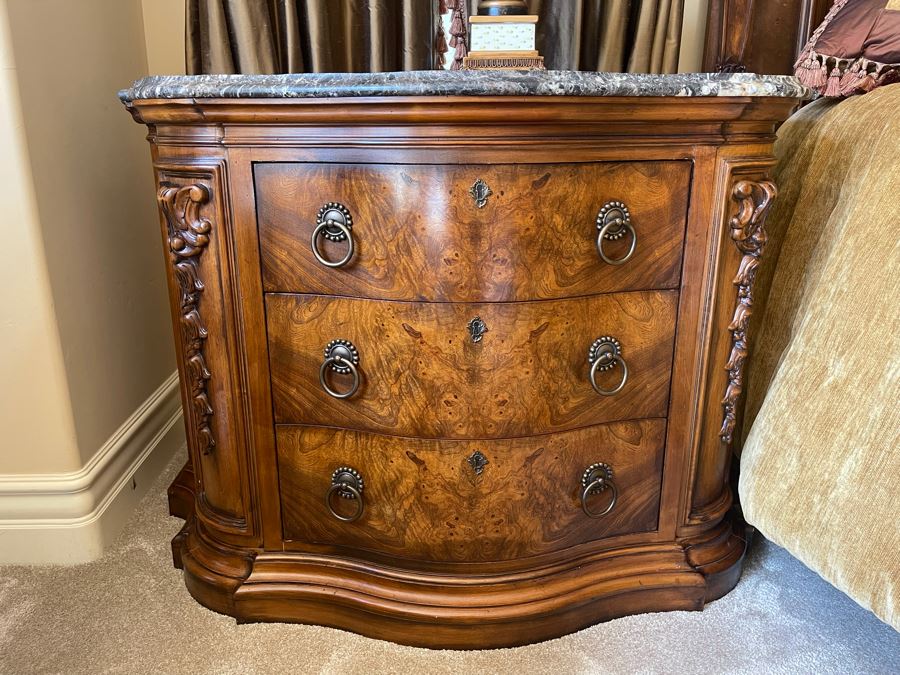 Pair Of Henredon Wooden Nightstands 48W X 24D X 34H [Photo 2]