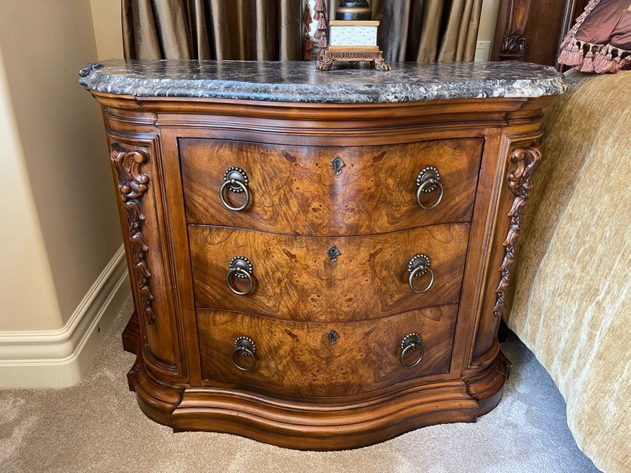 Pair Of Henredon Wooden Nightstands 48W X 24D X 34H [Photo 3]