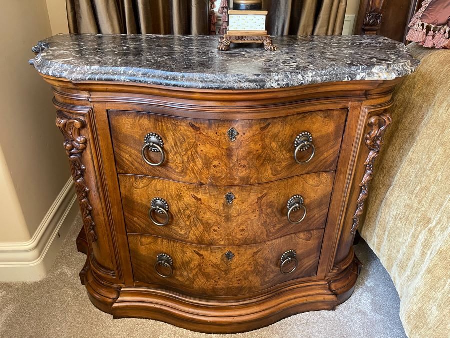 Pair Of Henredon Wooden Nightstands 48W X 24D X 34H [Photo 4]