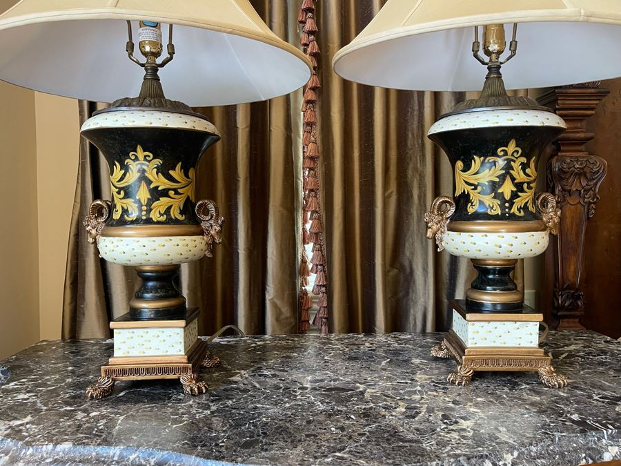 Pair Of John-Richard Metal Table Lamps 34H [Photo 4]