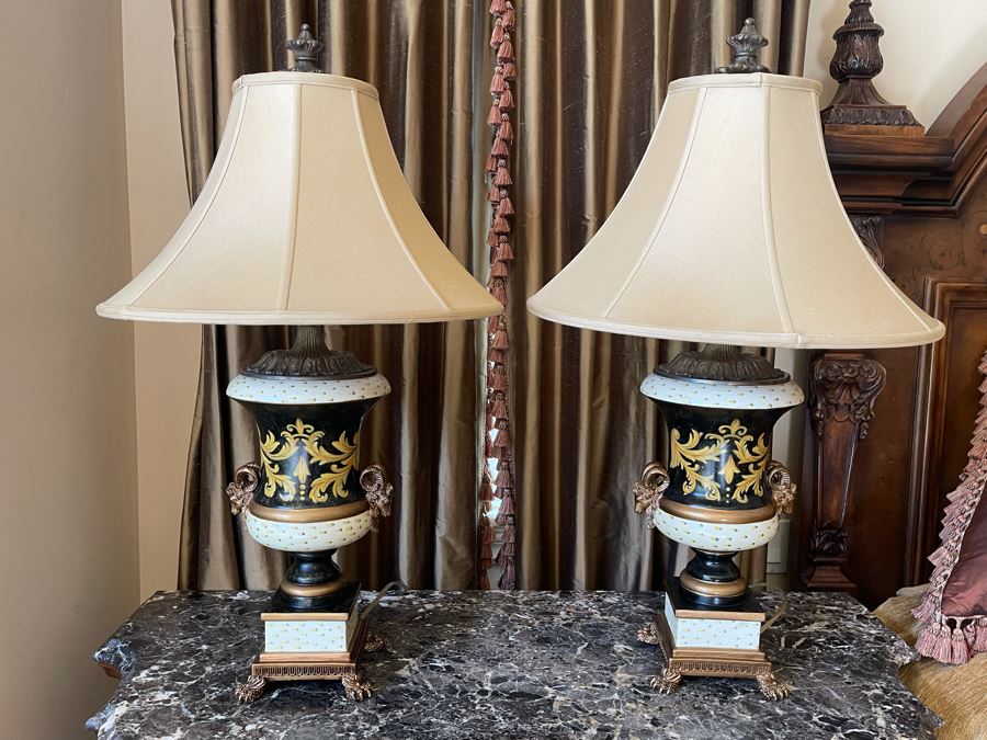 Pair Of John-Richard Metal Table Lamps 34H [Photo 3]