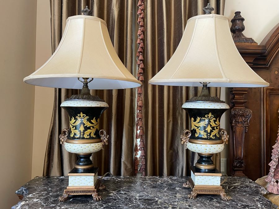 Pair Of John-Richard Metal Table Lamps 34H [Photo 2]