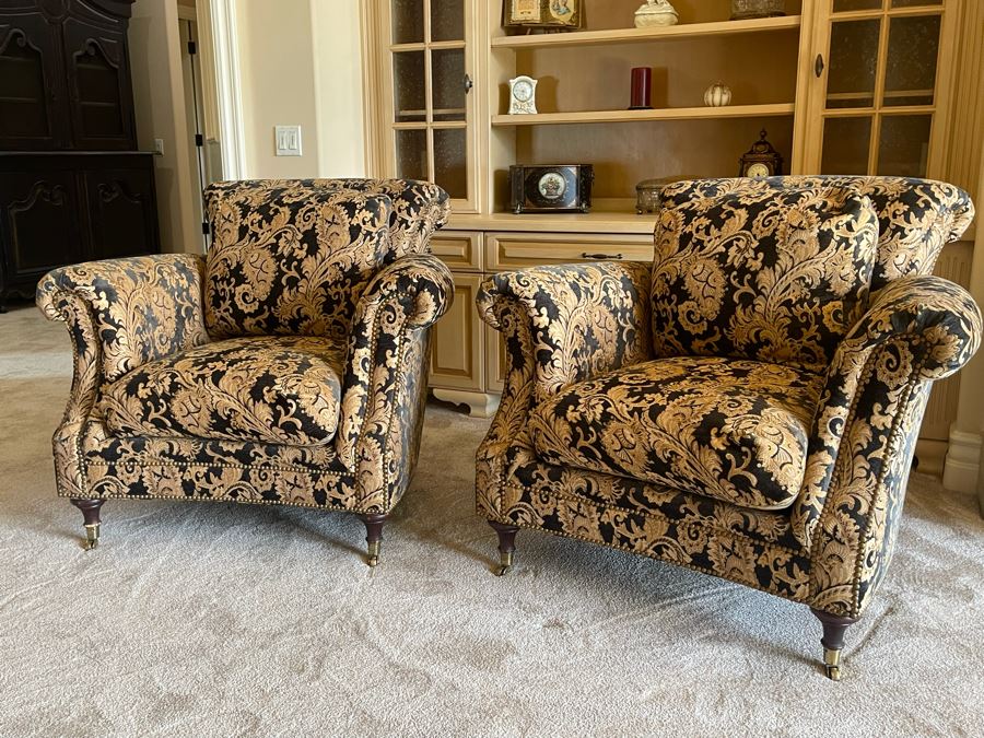 Pair Of Henredon Upholstered Armchairs [Photo 11]