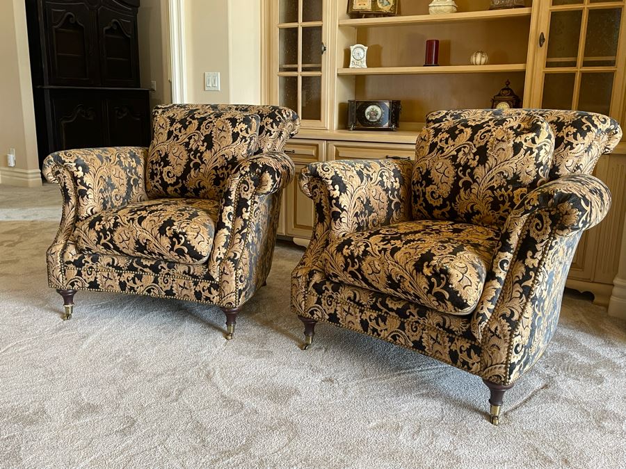 Pair Of Henredon Upholstered Armchairs [Photo 9]
