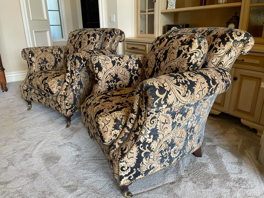 Pair Of Henredon Upholstered Armchairs