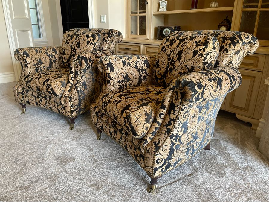 Pair Of Henredon Upholstered Armchairs [Photo 8]