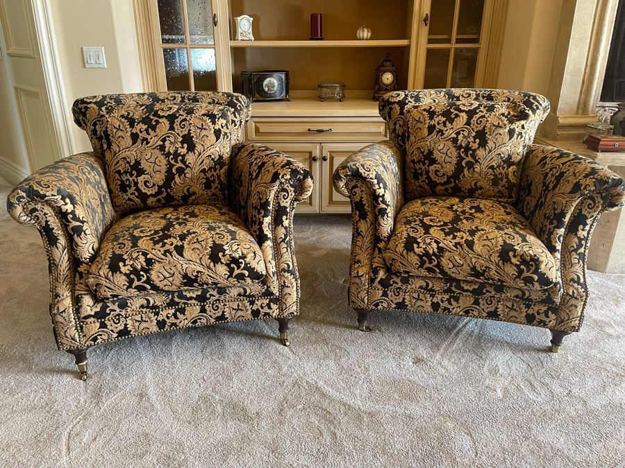 Pair Of Henredon Upholstered Armchairs [Photo 2]