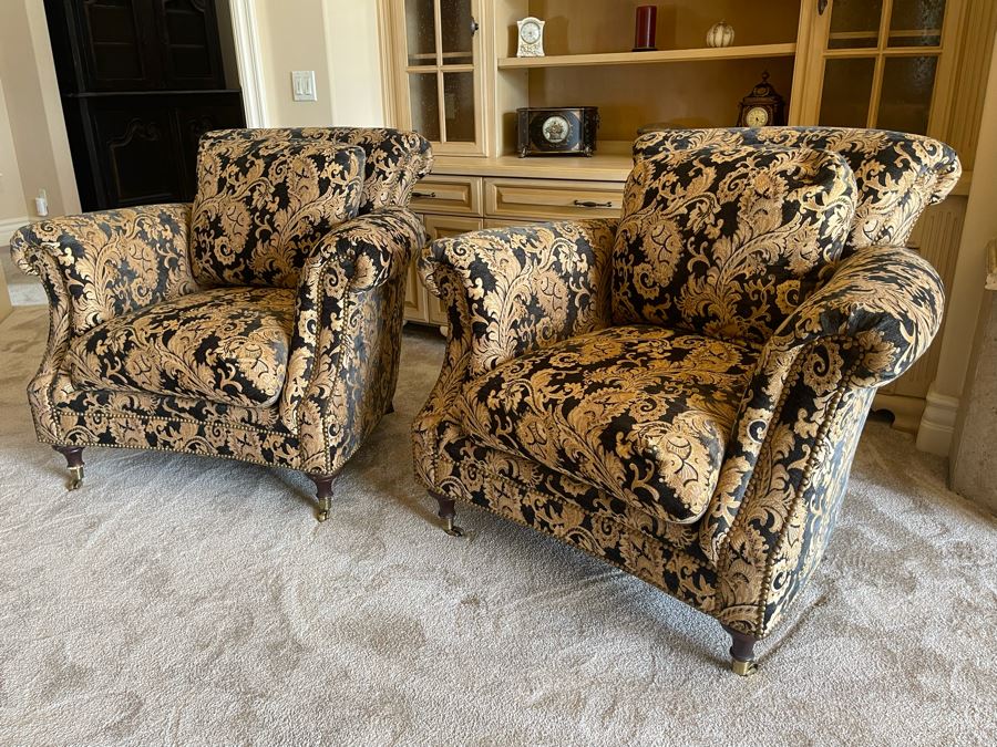 Pair Of Henredon Upholstered Armchairs [Photo 5]