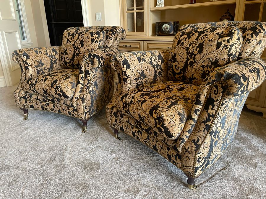 Pair Of Henredon Upholstered Armchairs [Photo 3]