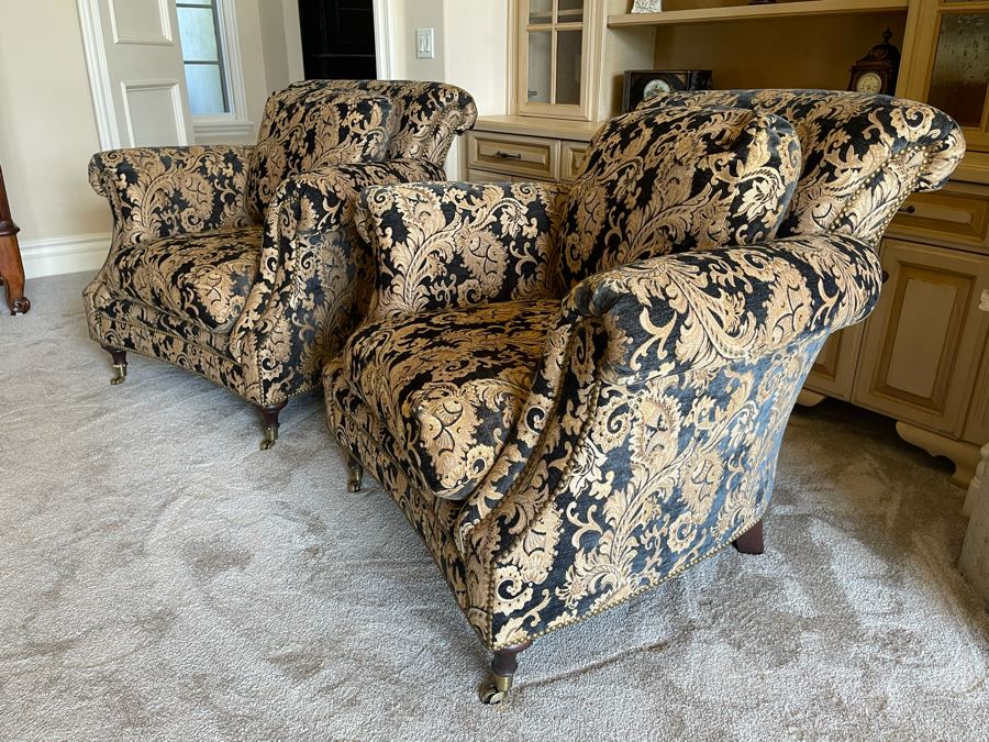 Pair Of Henredon Upholstered Armchairs [Photo 7]