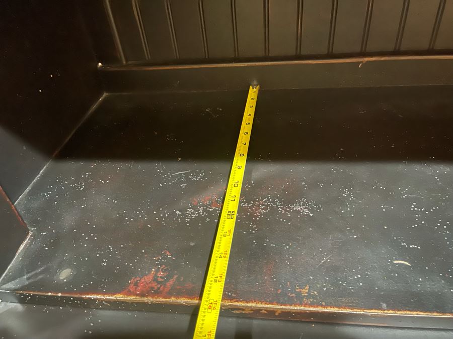 Black Wooden Cabinet With Hutch 5'3'W X 22'D X 7'10'H [Photo 8]