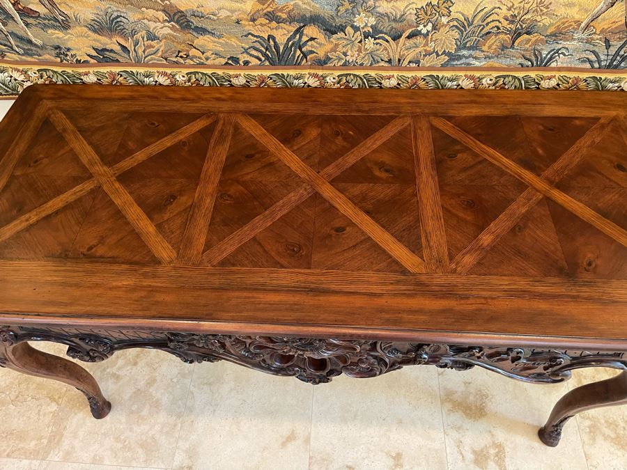 Stunning Henredon Furniture Wooden Parquetry Top Table 5'9'W X 30D X 37H [Photo 14]