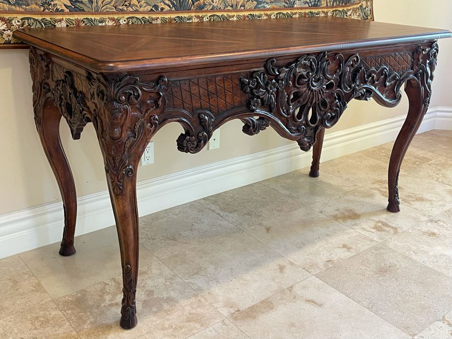 Stunning Henredon Furniture Wooden Parquetry Top Table 5'9'W X 30D X 37H [Photo 6]