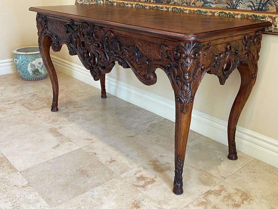 Stunning Henredon Furniture Wooden Parquetry Top Table 5'9'W X 30D X 37H [Photo 7]