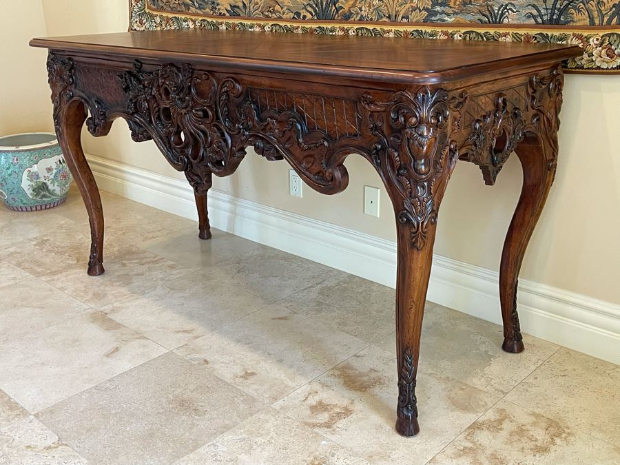 Stunning Henredon Furniture Wooden Parquetry Top Table 5'9'W X 30D X 37H [Photo 8]