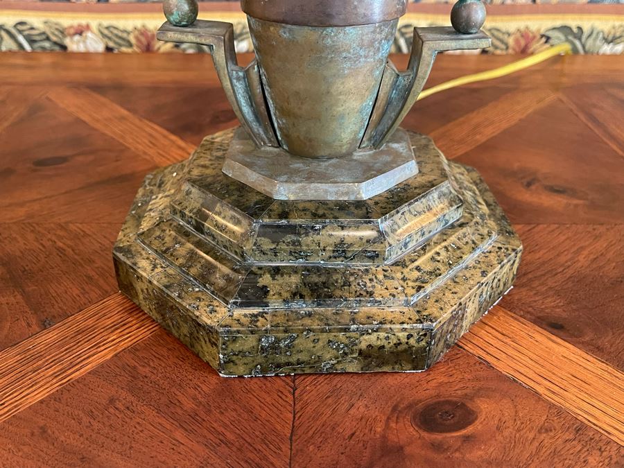 Maitland-Smith Metal Table Lamp With Marble Base 34H [Photo 7]