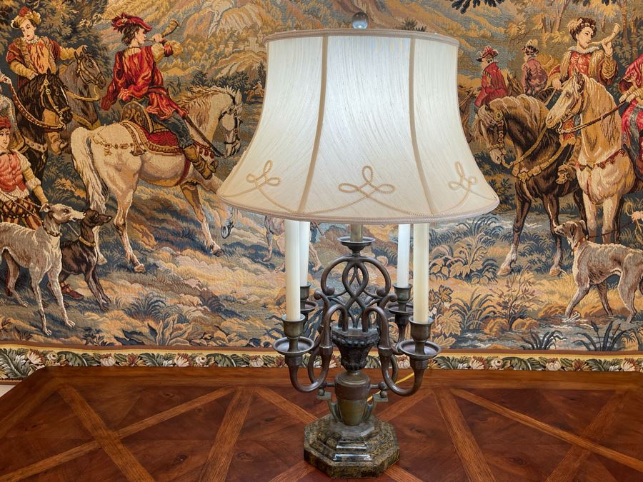 Maitland-Smith Metal Table Lamp With Marble Base 34H [Photo 11]