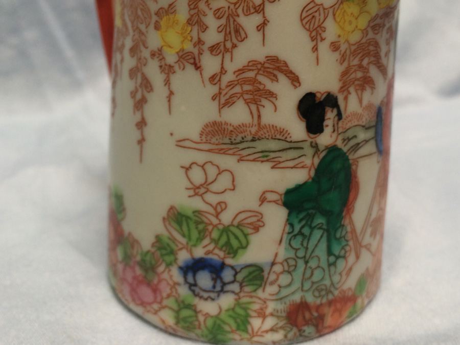 Small Hand Painted Geisha Ware Girl Pitcher [Photo 13]