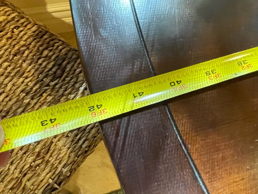 Wooden Pedestal Drop Leaf Table With Pair Of Woven Chairs [Photo 8]