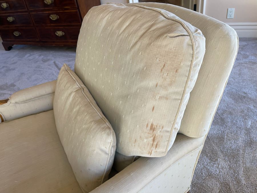 Pair Of Baker Furniture Upholstered Armchairs (Some Staining) [Photo 14]